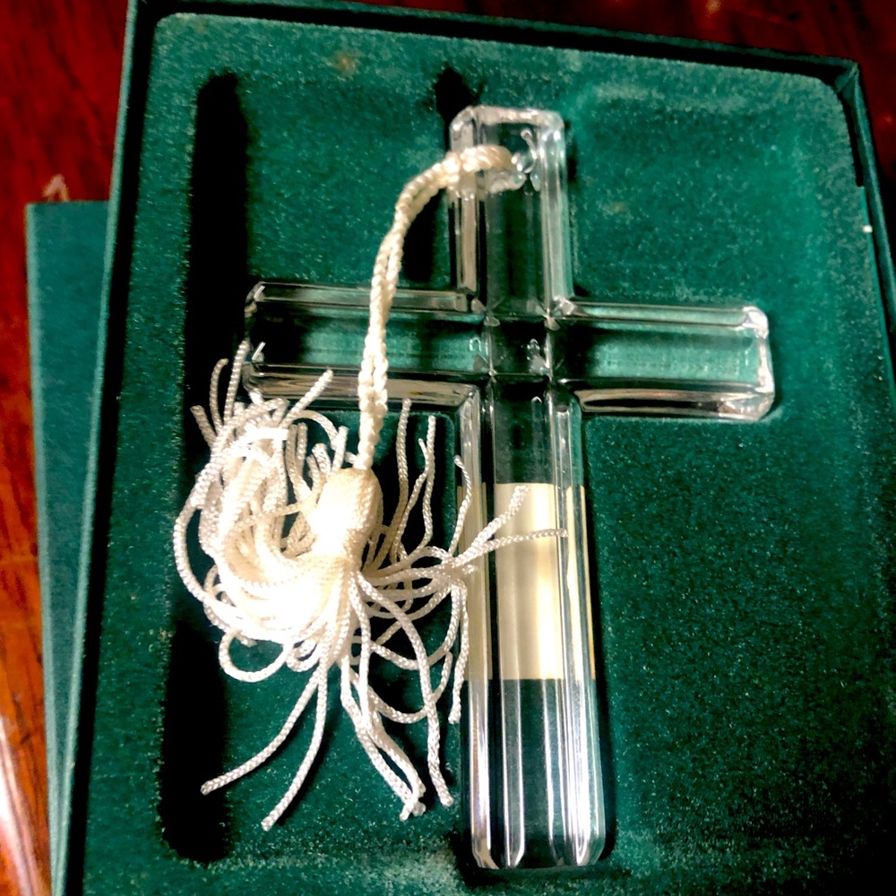 Christmas cross Waterford ordainment